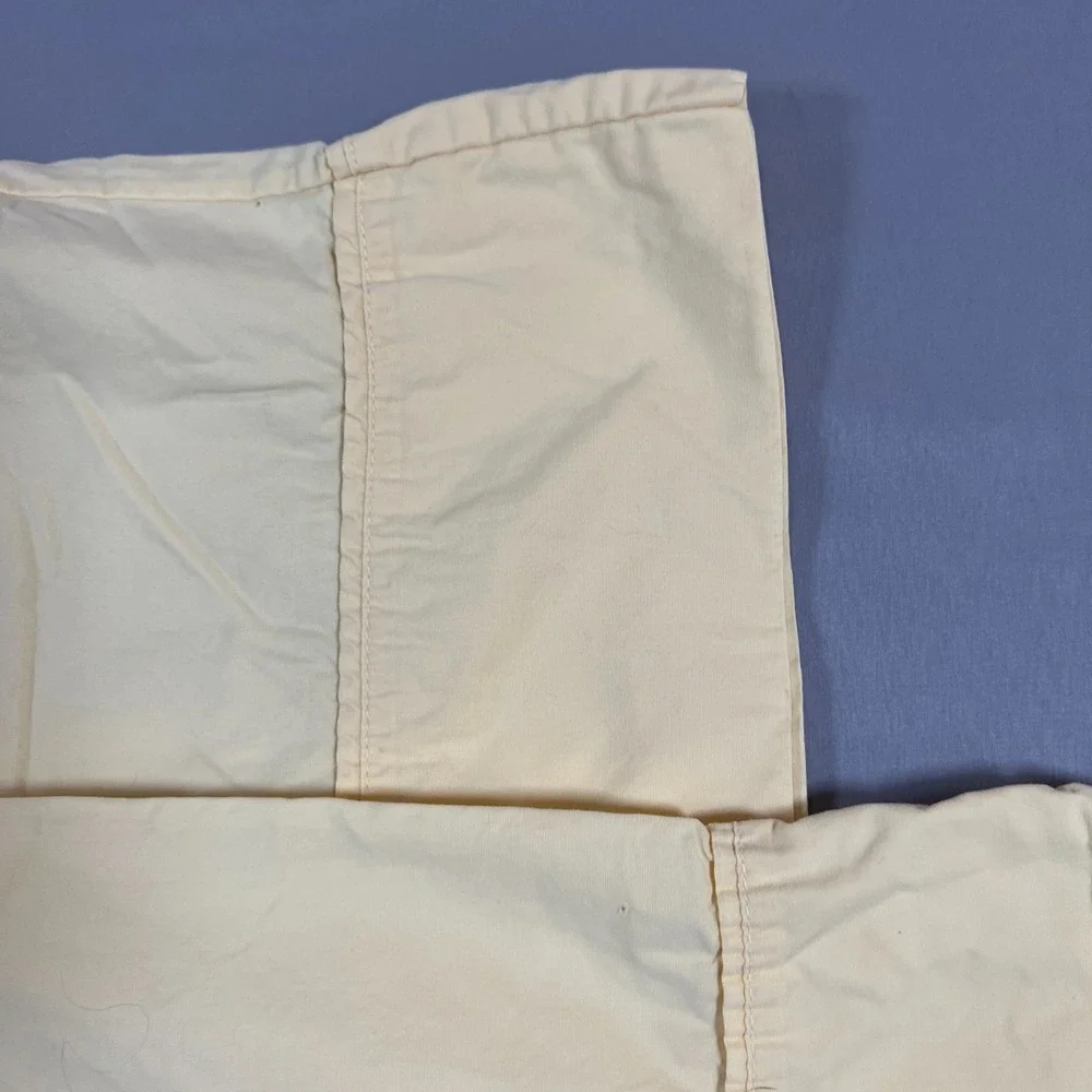 Set Of 2 Home Pillowcase Standard Beige Cotton Bedding Luxury Home Decoration